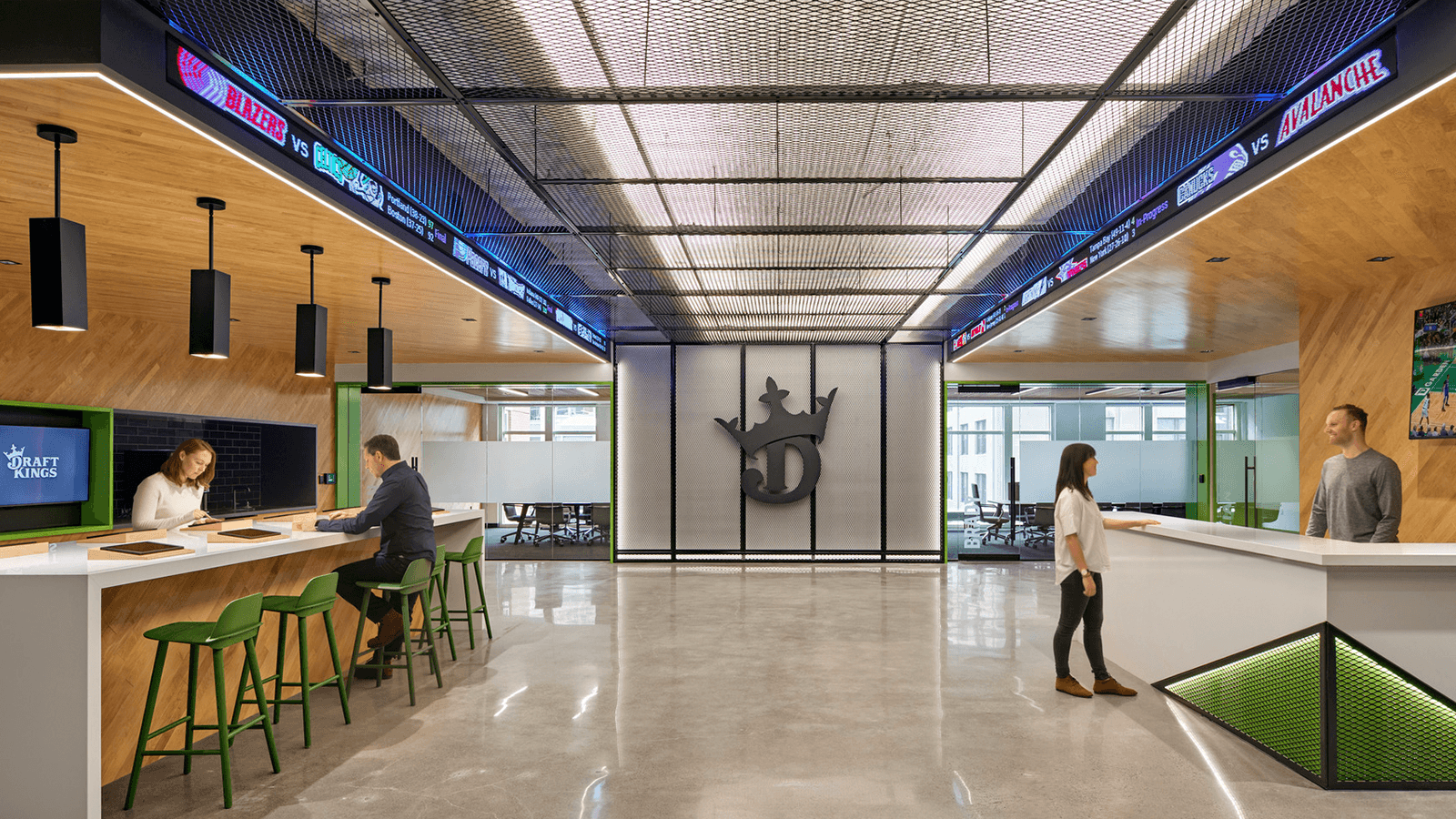 Draft Kings Tech Lounge and Reception Area